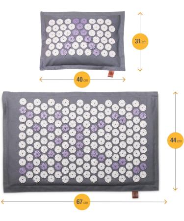 High Pulse Eco Acupressure Set | Natural Fiber Mat & Pillow with Magnets | Relieve Pain & Tension | Boost Blood Circulation | International Shipping - Buy Online on GoSupps.com