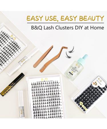 Buy BQ Lash Single Eyelash Clusters - 72 Colored DIY Lashes for Home Extensions (B06 D-14mm) - Perfect Black Eyelash Kit - Buy Online on GoSupps.com