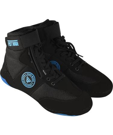 FISTRAGE Wrestling Shoes - Black Fighting Sports Master Training Mesh Unisex Pro Shoes | Lightweight Boxing Shoes - Size 11.5 Women/10 Men - Buy Online on GoSupps.com