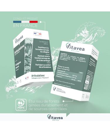 VITAVEA BIEN-ETRE - Compl ment Alimentaire Articulations - Collag ne Marin Vitamine C - Os et Cartilages - 30 comprim s - Cure de 1 mois - Fabriqu en France Ancien - Articulations os et cartilages - Buy Online on GoSupps.com