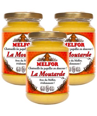 MELFOR Mustard 200 g - Pack of 3 | Sweet and Tasty Mustard | Ideal to Accompany Dishes and Recipes