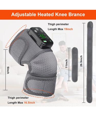 Buy Cordless Heated Knee Brace - 3 Heat & Vibration Modes USB Charging Ideal Warm Gifts for Elderly - Buy Online on GoSupps.com