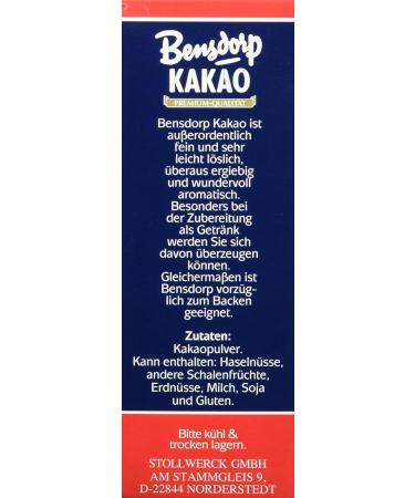  Bensdorp BENSDORP KAKAO Premium Qualitt Pack of 10 Packs of 10 x 250 g Package) - Buy Online on GoSupps.com