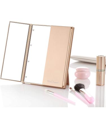 Miss Sweet Tri-fold Compact Mirror - 6inch Travel Mirror (Gold) - Buy Online on GoSupps.com