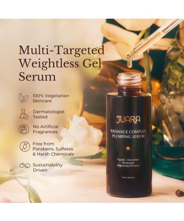JUARA Radiance Complex Plumping Serum - Anti-Aging Face Serum with Turmeric & Vitamin C - Palm Peptide & Hyaluronic Acid for Firming Brightening & Fine Lines - Hydrating Jamu Skincare - 1 oz - Buy Online on GoSupps.com