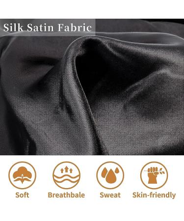 Kenllas Long Satin Sleep Bonnet - Extra Large Night Cap for Women with Long Curly Dreadlock Braid Hair - Black - Buy Online on GoSupps.com