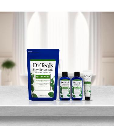 Dr Teal's Relax & Relief Bath Gift Set - Eucalyptus & Spearmint Essential Oil | 4 Piece International Shipping - Buy Online on GoSupps.com