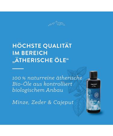 Allg uquelle Organic Bath Oil Pure Jojoba Mint Cedar & Cajeput | Natural Bathing Essence 100ml - Buy Online on GoSupps.com