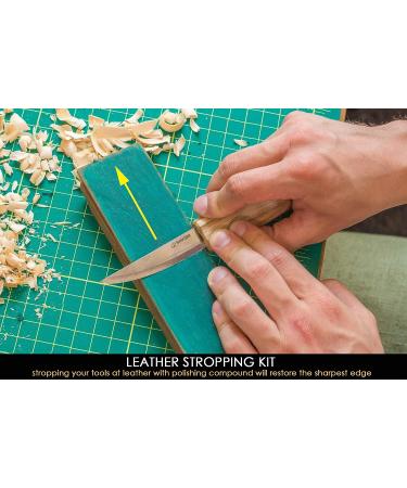 BeaverCraft S13 Spoon Carving Tools Set - 3 Knives in Leather Roll with Strop and Compound - Hook Sloyd & Detail Knife for Right-Handed Carvers - Buy Online on GoSupps.com
