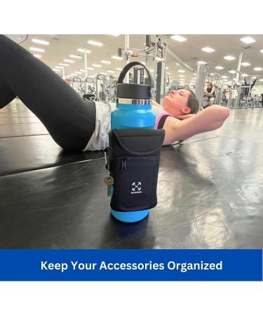 Gym Mate Magnetic Water Bottle Sleeve - Accessory Pockets for Cell Phones, Keys, Cards, Headphones - Attaches Securely to Metal Surfaces - Buy Online on GoSupps.com