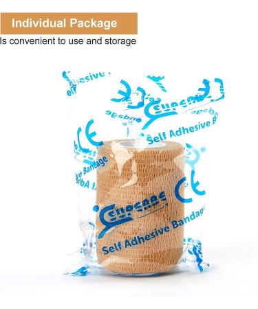 Elastic Cohesive Bandage Tape - 3x5 Yards, 8 Pack Medical Wrap for First Aid & Sports - Wrist & Ankle Support - Self Adhesive Bandage Rolls - Buy Online on GoSupps.com