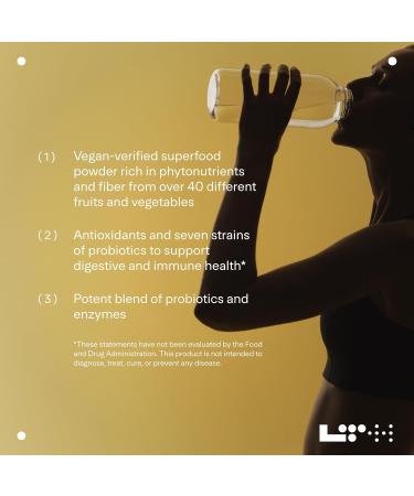 LTH Life Greens - Trusted by Life Time Members - Superfood Powder with Probiotics Enzymes Phytonutrients & Fiber - Supports Antioxidants & Immune Health - Double Chocolate (30 Servings) - Buy Online on GoSupps.com