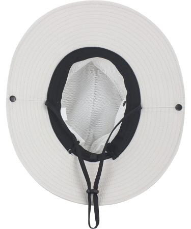 Mukeyo Womens Wide Brim Sun Hat | UV Protection, Foldable Ponytail Cap for Beach, Fishing, Hiking - Beige - Buy Online on GoSupps.com