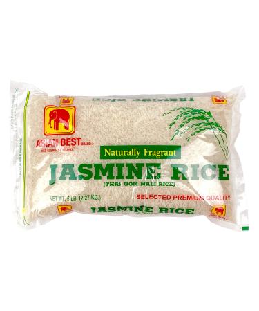 Asian Best Jasmine Rice, 5 Pound (1) 5 Pound (Pack of 1)
