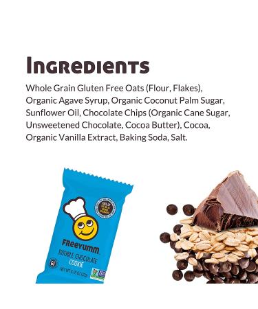FreeYumm Double Chocolate Soft Baked Cookies - Plant Based & Allergy Friendly - Gluten Free Snacks for School - 21 Individually Wrapped Cookies - 5.4oz x 3 Pack - Buy Online on GoSupps.com