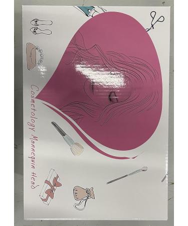 Topdirect 75cm Synthetic Hair Wig Head for Hairdressing Training | Color Gradient Violet with Holder & DIY Hairstyles Set - Buy Online on GoSupps.com