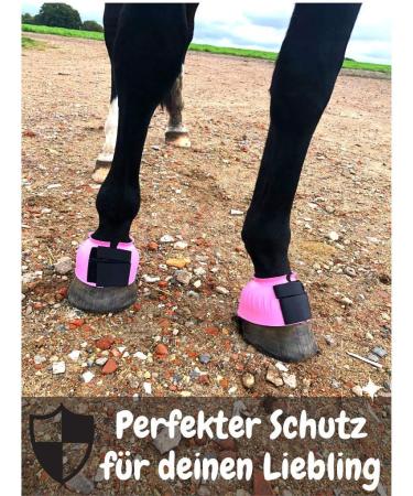 Hoof Bells for Horses & Ponies | Neon Pink Rubber Jumping Bells | Hoof Protection for Riding & Jumping | S-L Size - Buy Online on GoSupps.com