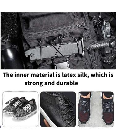 UD 40pcs Plastic Cord Locks with 18-Inch 65ft Elastic Cord Stretch String for Drawstring Shoelaces Clothing Backpack Bags (Black) - Buy Online on GoSupps.com