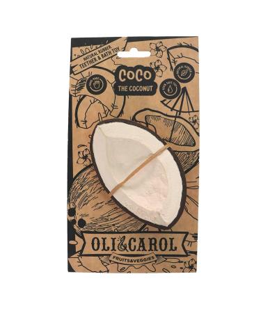 Oli & Carol Coconut Teething Ring & Bath Toy | Natural Rubber Coconut Toy for Babies - Buy Online on GoSupps.com