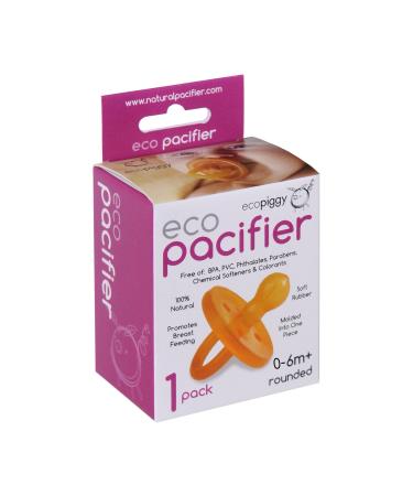 Ecopacifier Natural Rubber Pacifier Round 0-6m (1pk) 1 Count (Pack of 1)
