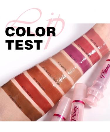 Melemando 8 Colors Booster Lip Plumping Oil Moisturizing Glossy Fuller Lip Gloss for Women Girls(05) - Buy Online on GoSupps.com