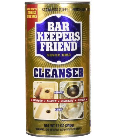 Bar Keepers Friend Powdered Cleanser 12-Ounces (1-Pack) 12 Ounce (Pack of 1)