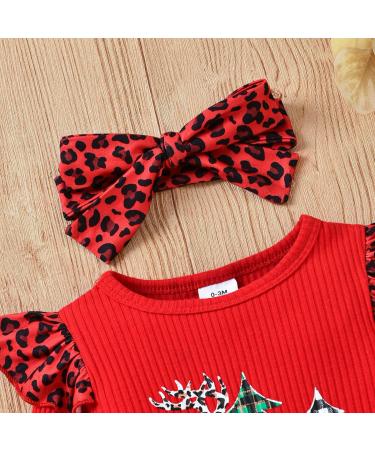 Loalirando Baby First Christmas Romper | Xmas Outfit for Newborns | 3-6 Months Red - Tree Design - Buy Online on GoSupps.com