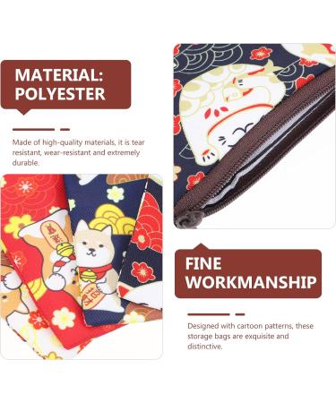 DOITOOL 4 Pcs Maneki Neko Cat Dog Sanitary Napkin Storage Bags - Zipper Menstrual Pad Pouches for Nursing Pad and Tampons - First Period Holder and Lipstick Purse - Buy Online on GoSupps.com