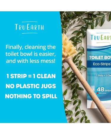 Tru Earth Toilet Bowl Cleaner Eco-Strips | Plastic Jug-Free Septic-Safe | Easy to Use | 48 Eco-Friendly Cleaning Strips for International Shipping - Buy Online on GoSupps.com