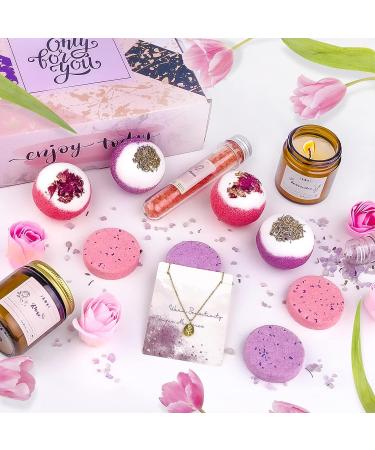 18PCS Women Spa Gift Basket - Birthday, Get Well, Self Care - Rose Lavender Bath Set - Buy Online on GoSupps.com