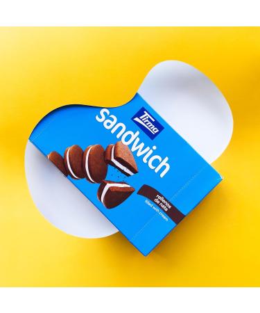 Tirma Cocoa Sandwich with Cream Filling 4 Packs of 45g | Cocoa Biscuits with Delicious Cream | Sweet and Portable Snack | Egg-Free Vegetarian Cakes | Convenient and Packaged Snack - Buy Online on GoSupps.com