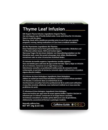 Buddha Teas Organic Thyme Leaf Tea - USDA Organic, OU Kosher - 18 Bleach-Free Bags - Buy Online on GoSupps.com