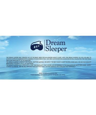 Hypoallergenic Sleep Mask for Chronic Migraine | Total Blackout Silk Mask with Large Straps | Free Lifetime Replacements | Dream Sleeper Mascara dormir - Buy Online on GoSupps.com