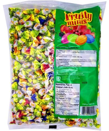 Assorted Mini Fruit Hard Candies 750 gr. (26.5oz.) - Fruit Flavoured Hard Candy - Assortiment de Mini bonbons durs aux Fruits - Buy Online on GoSupps.com