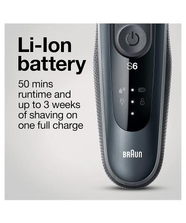 Braun Series 6 6075cc Electric Foil Shaver for Men | Wet & Dry Shave with Beard Trimmer | Clean & Charge SmartCare Center | Rechargeable Waterproof Razor in Black - Includes Leather Travel Case - Buy Online on GoSupps.com