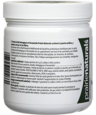 Prairie Naturals Organic Fermented Wheatgrass Juice Powder - 150 Gram - Buy Online on GoSupps.com