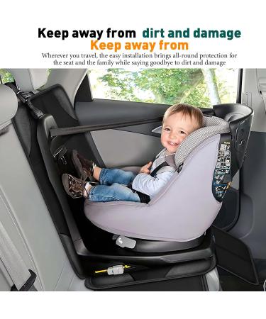 Bacgnyer Car Seat Protector | Thickest Padded 600D Fabric, Waterproof & Non-Slip | 2pcs Shiny Black | Child Seat Protection for Babies, Toddlers, Children - Buy Online on GoSupps.com