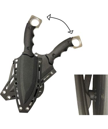 S-TEC 9 Full Tang Tactical Knife with ABS Swivel Sheath - GEN 2 - Stealth Black - Buy Online on GoSupps.com