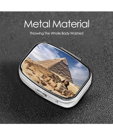 Pyramids of Egypt Small Pill Case | Travel Pill Organizer & Cute Purse Box for Gifts - Buy Online on GoSupps.com
