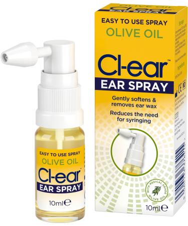 Cl-ear Olive Oil Ear Spray. Ear Wax Removal. Easy to Use Spray. A Natural and Gentle Way to Treat Problem Ear Wax. Formulated with Medicinal Grade Natural Olive Oil.10ml Spray