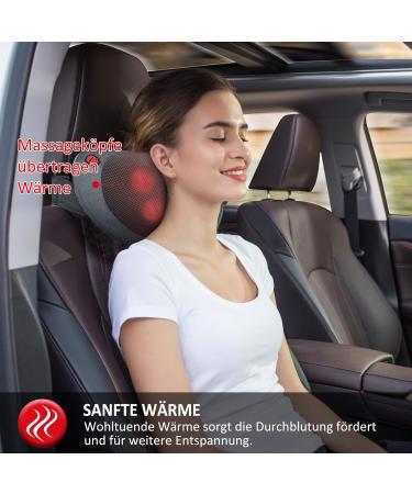 Comfier Shiatsu Neck Massage Device - Heated 3D Rotating Massage Pillow for Neck Shoulder & Back - Ideal Gift for Men Women Mom & Dad - Buy Online on GoSupps.com