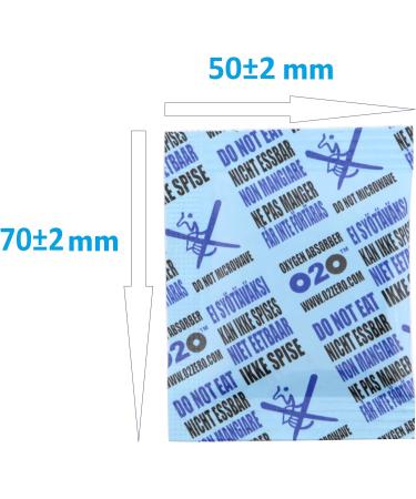 300 CC Oxygen Absorbers - 100 FDA Approved Bags for Food Storage | EU Compliant | Extend Food Freshness & Quality - Buy Online on GoSupps.com