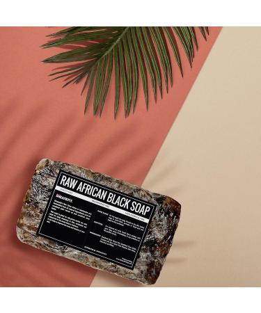 Organic African Black Soap Bar - For Face, Body, and Hair - 1lb Bulk Bars - Sheanefit - Buy Online on GoSupps.com