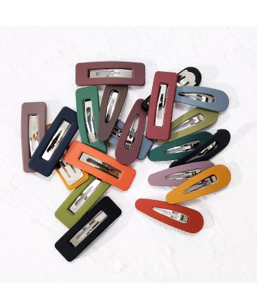 20Pcs Women Hair Clips - Matte Snap Barrettes for Girls & Women | No-Slip Solid Candy Color Hair Accessories - SnapClip20A - Buy Online on GoSupps.com