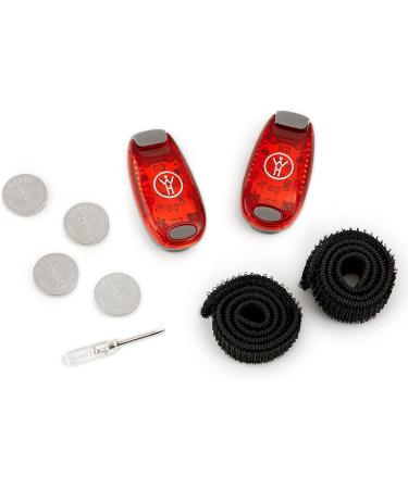 LED Safety Light 2 Pack - Nighttime Visibility for Runners, Cyclists, Walkers - Clip On for Maximum Visibility - Red - Buy Online on GoSupps.com