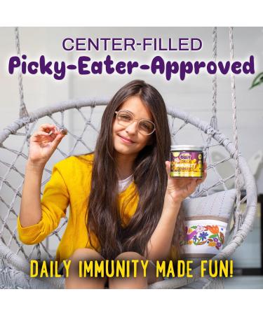 OH MY CHEWY Elderberry Gummies Immunity Support - Real Honey and Lemon Immune Supplement for Kids & Teens with Vitamin C Echinacea and Zinc - 60 CT - Buy Online on GoSupps.com