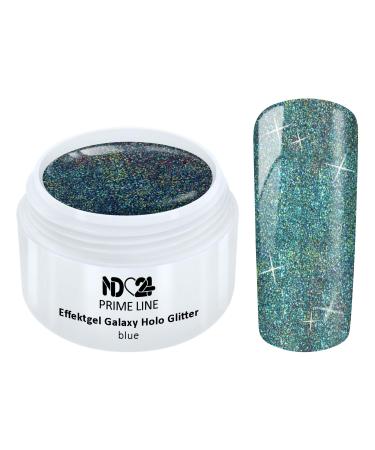 Prime Line - Uv Led Effect Gel Galaxy Holo Glitter BlueBlue - Made in Germany - 5ml