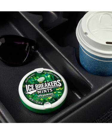 Ice Breakers Spearmint Sugar Free Mints 1.5 oz Tins (8 ct) | Bulk Pack - Buy Online on GoSupps.com