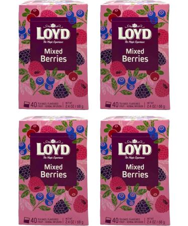 Loyd Tea 40 Teabag X4 Mixed Berries Flavour 160 Total Fruit Tea Drink Home Office Work - Buy Online on GoSupps.com
