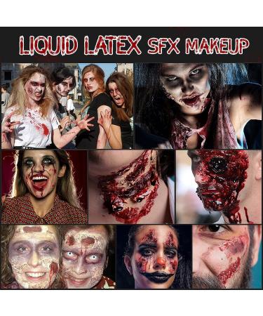 CHASPA Halloween Liquid Latex for Zombie Costume - 200ML Clear Drying SFX Makeup for Special Effects Wounds - Buy Online on GoSupps.com